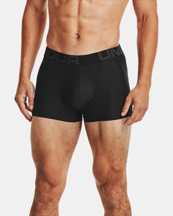 男士UA Tech™ Boxerjock® 3英寸內褲–兩條裝, Black, pdpMainDesktop image number 0